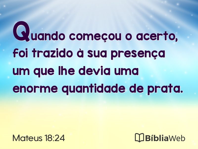 Mateus 18:24 em imagem para compartilhar