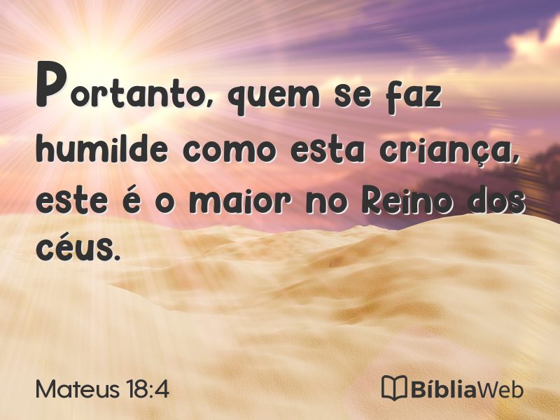 Mateus 18:4 em imagem para compartilhar