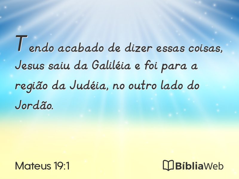 Mateus 19:1 em imagem para compartilhar