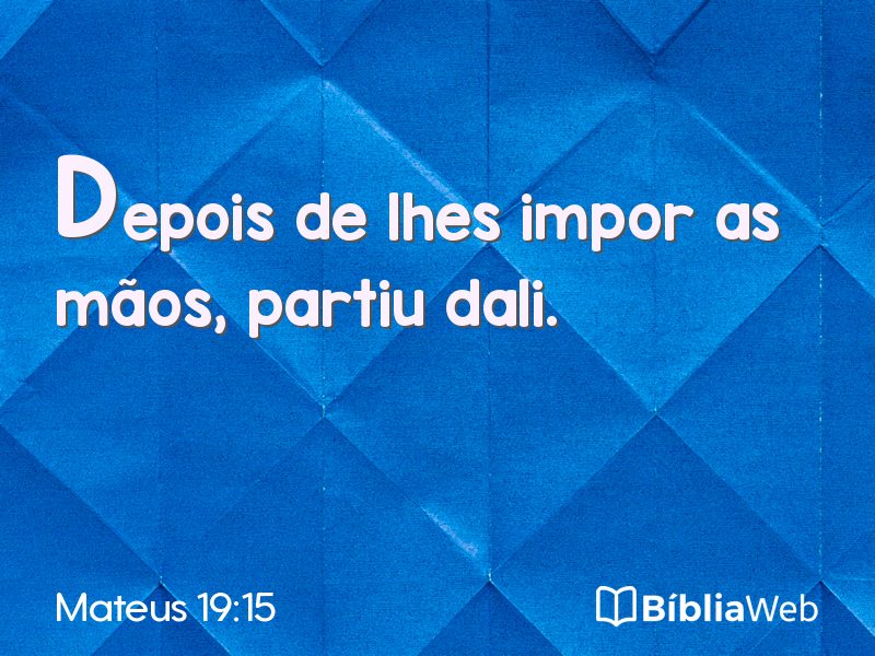Mateus 19:15 em imagem para compartilhar