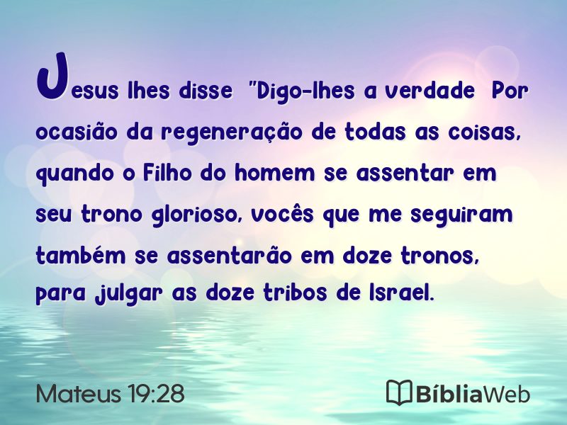 Mateus 19:28 em imagem para compartilhar