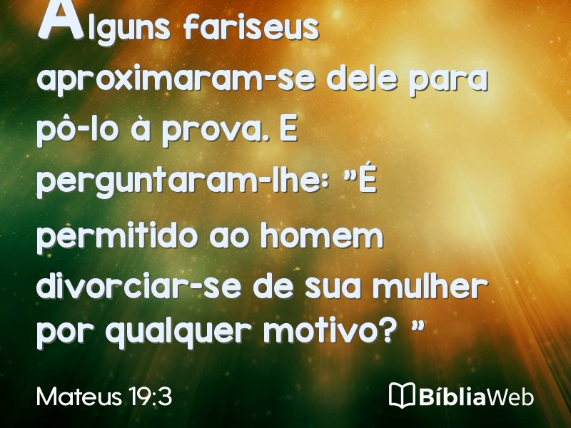 Mateus 19:3 em imagem para compartilhar