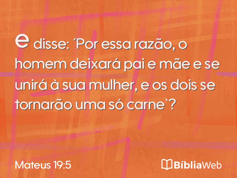 Mateus 19:5 em imagem para compartilhar