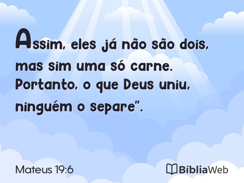 Mateus 19:6 em imagem para compartilhar