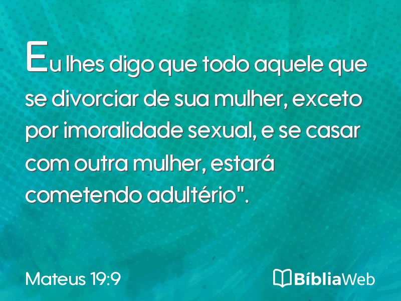 Mateus 19:9 em imagem para compartilhar