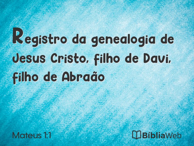 Mateus 1:1 em imagem para compartilhar