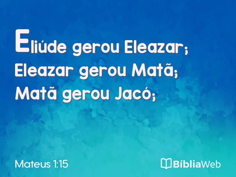Mateus 1:15 em imagem para compartilhar