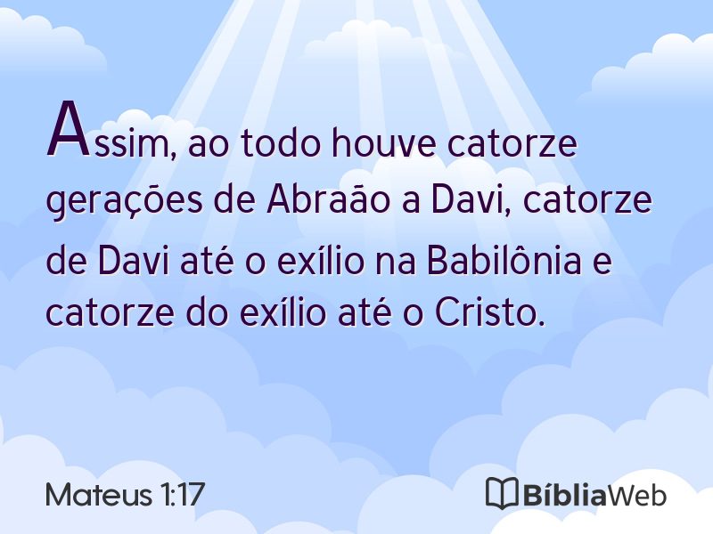 Mateus 1:17 em imagem para compartilhar