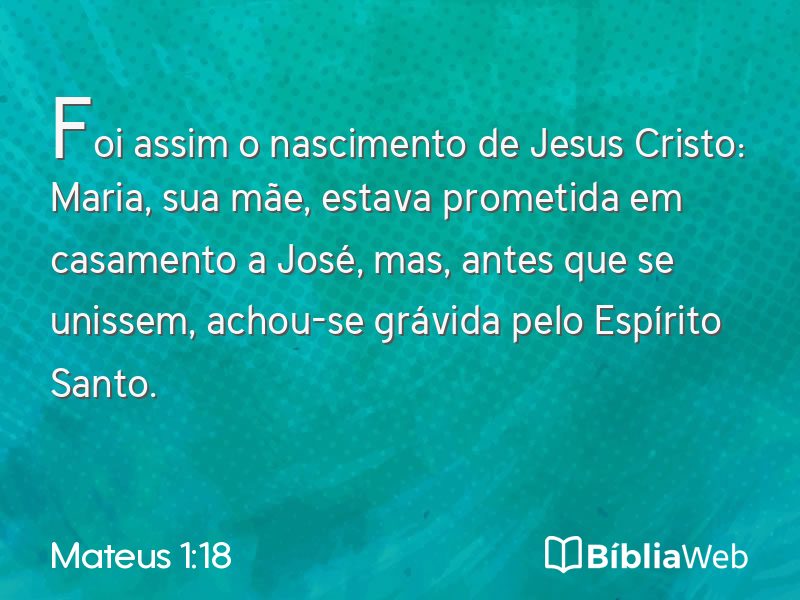 Mateus 1:18 em imagem para compartilhar