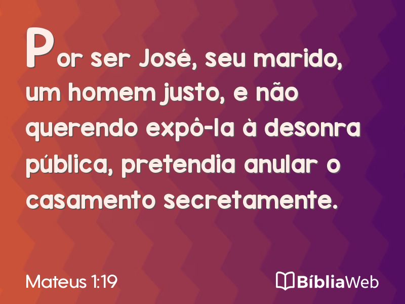 Mateus 1:19 em imagem para compartilhar