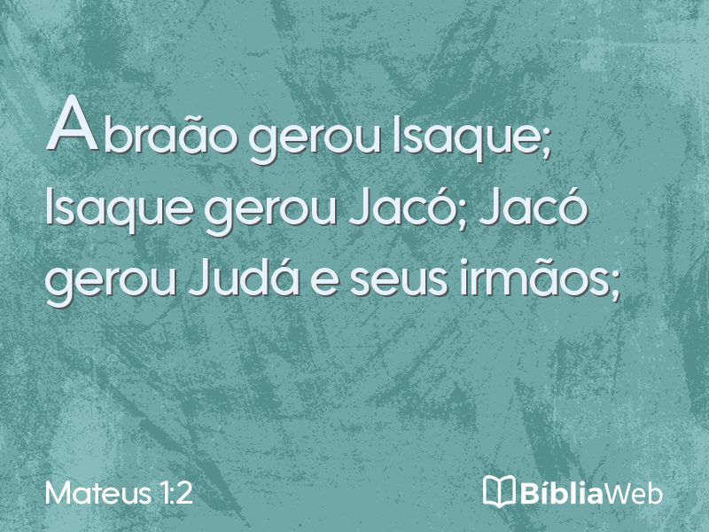 Mateus 1:2 em imagem para compartilhar