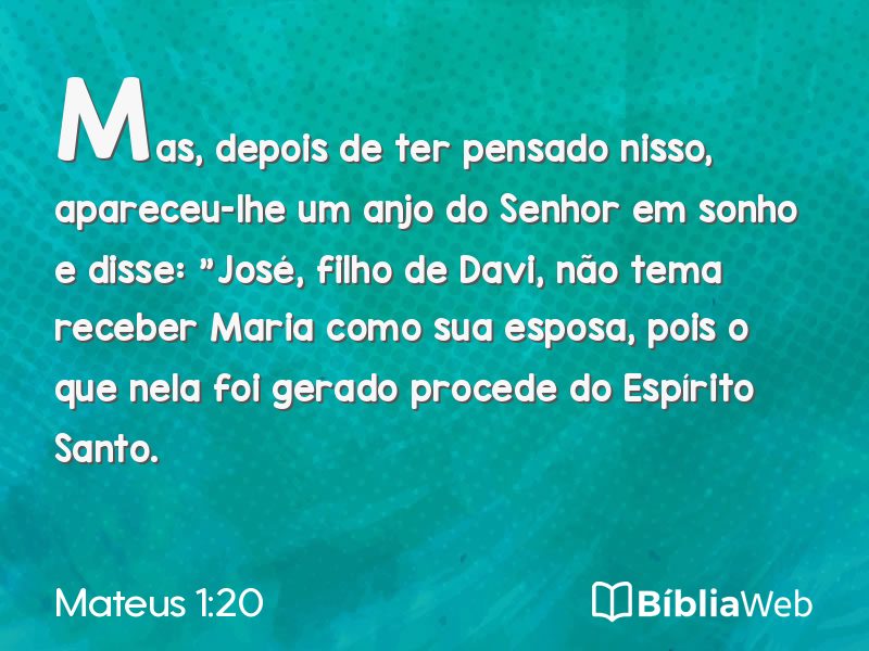 Mateus 1:20 em imagem para compartilhar