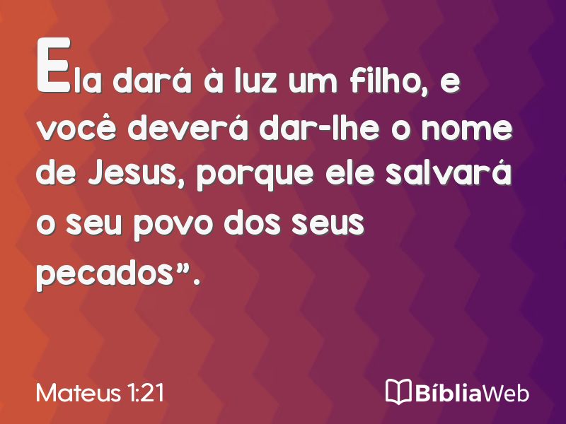 Mateus 1:21 em imagem para compartilhar