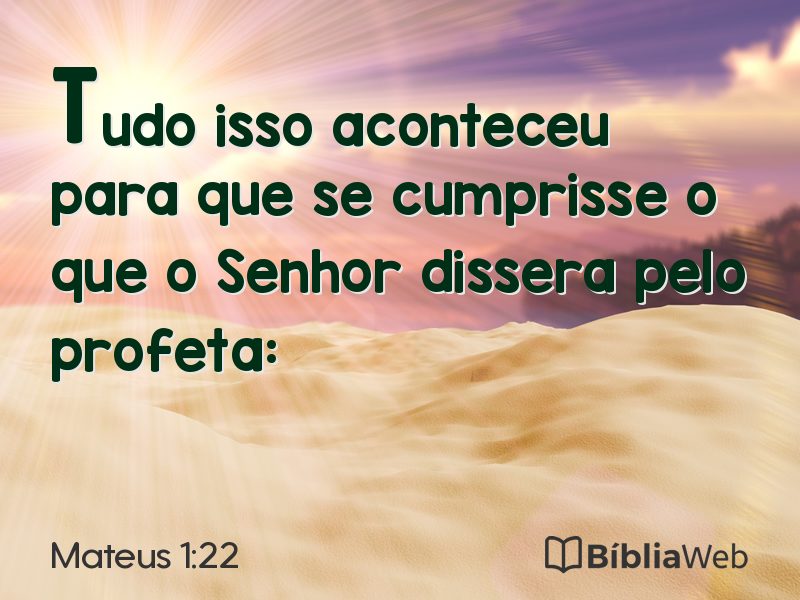 Mateus 1:22 em imagem para compartilhar