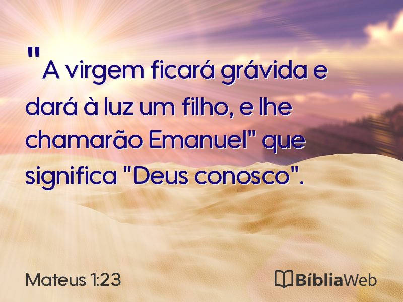 Mateus 1:23 em imagem para compartilhar