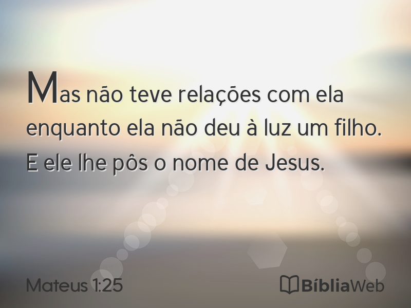 Mateus 1:25 em imagem para compartilhar