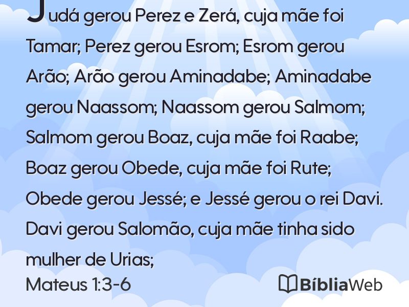 Mateus 1:3-6 em imagem para compartilhar