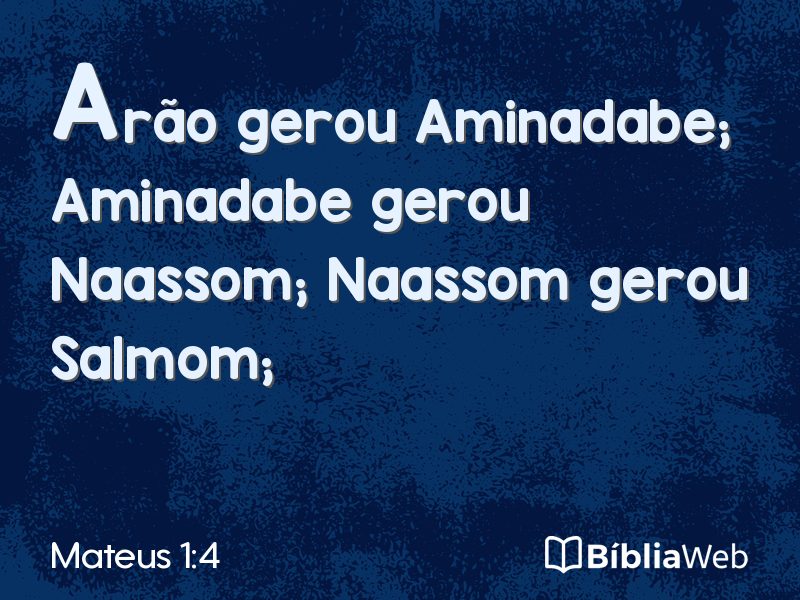 Mateus 1:4 em imagem para compartilhar