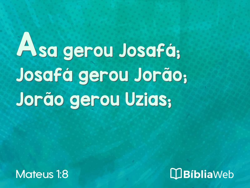 Mateus 1:8 em imagem para compartilhar