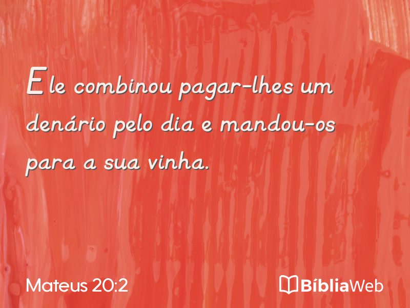 Mateus 20:2 em imagem para compartilhar