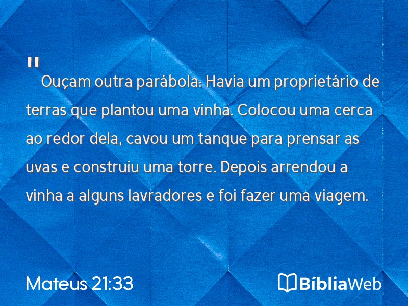 Mateus 21:33 em imagem para compartilhar