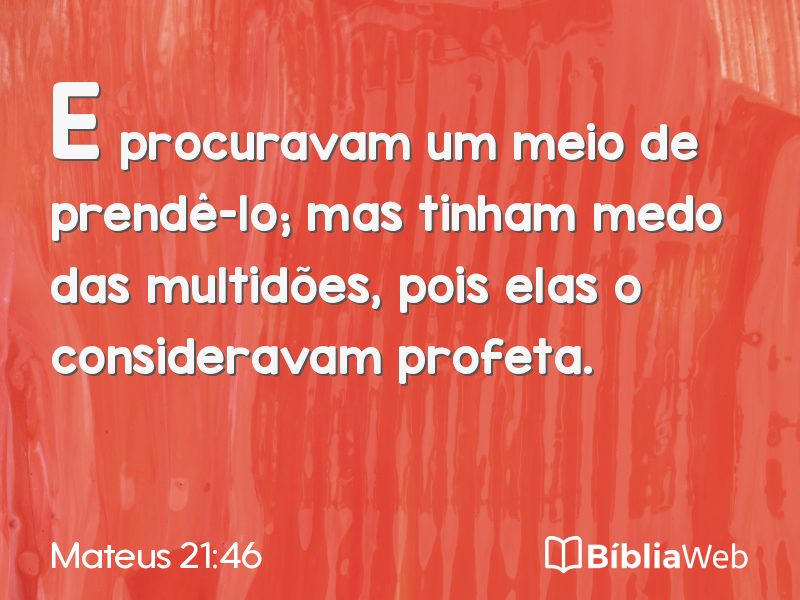 Mateus 21:46 em imagem para compartilhar