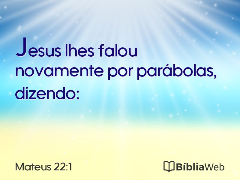 Mateus 22:1 em imagem para compartilhar