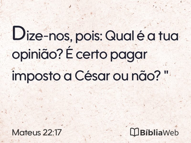 Mateus 22:17 em imagem para compartilhar