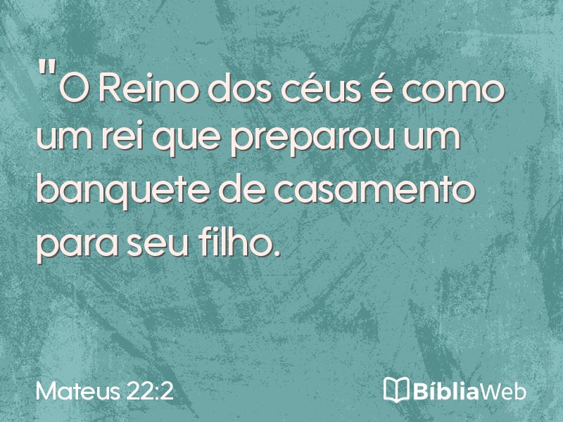 Mateus 22:2 em imagem para compartilhar