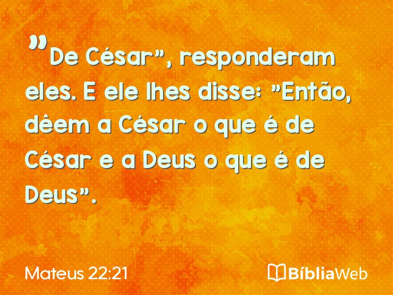 Mateus 22:21 em imagem para compartilhar
