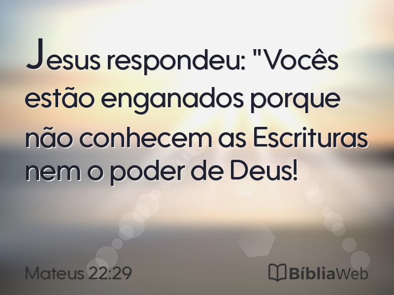 Mateus 22:29 em imagem para compartilhar
