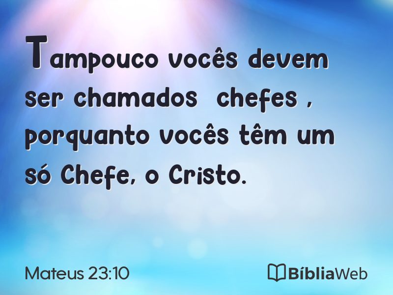 Mateus 23:10 em imagem para compartilhar