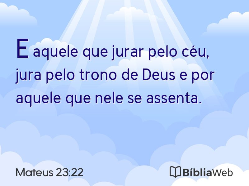 Mateus 23:22 em imagem para compartilhar