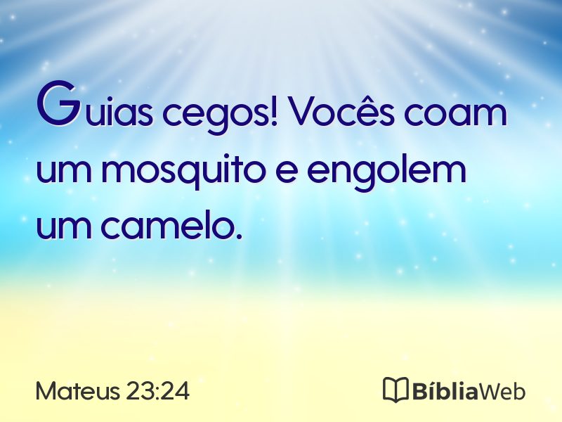 Mateus 23:24 em imagem para compartilhar