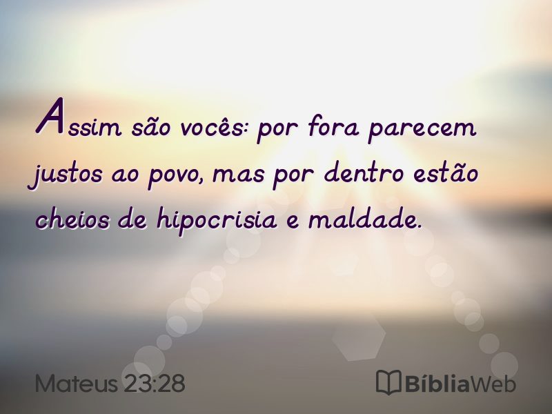 Mateus 23:28 em imagem para compartilhar