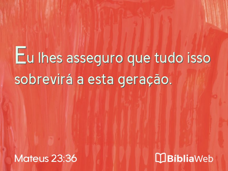 Mateus 23:36 em imagem para compartilhar