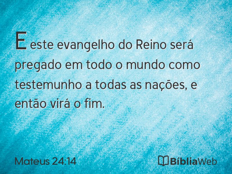 Mateus 24:14 em imagem para compartilhar