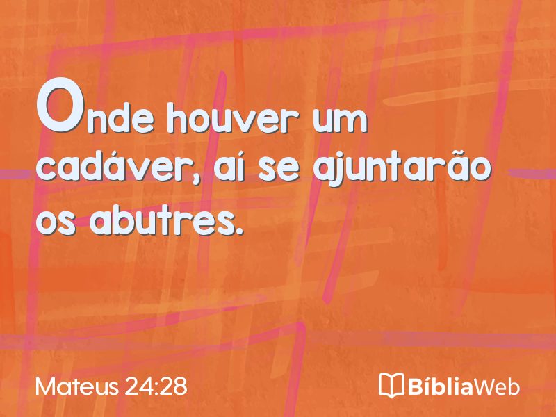Mateus 24:28 em imagem para compartilhar