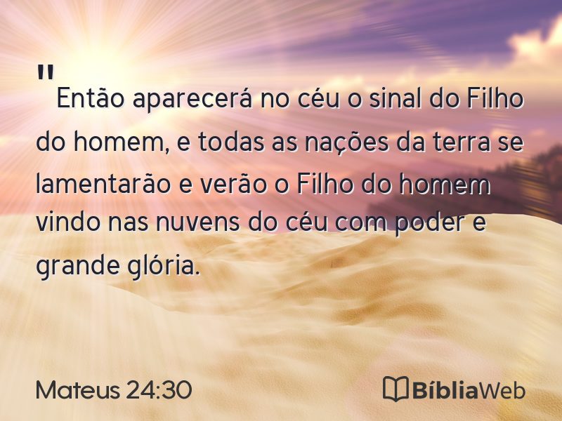 Mateus 24:30 em imagem para compartilhar