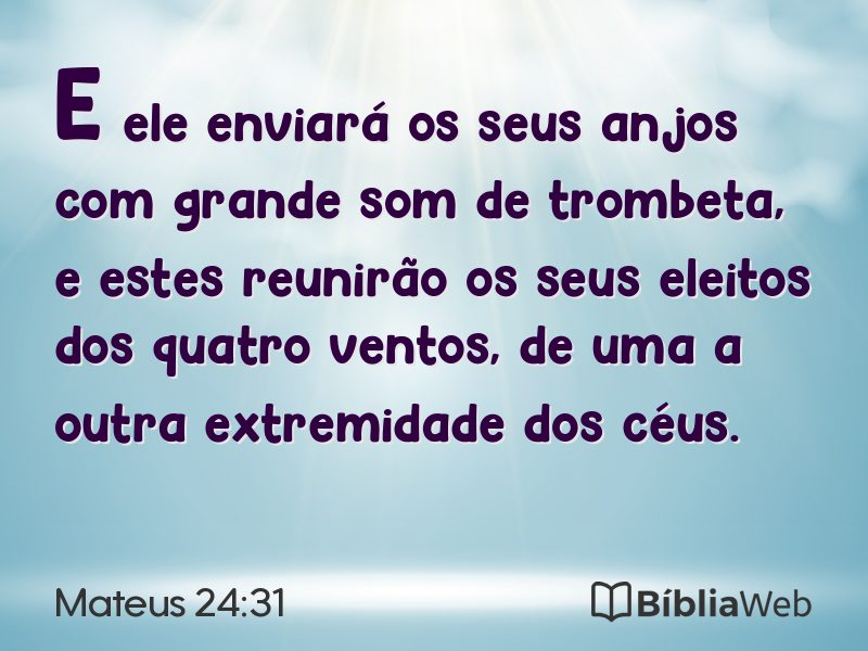 Mateus 24:31 em imagem para compartilhar