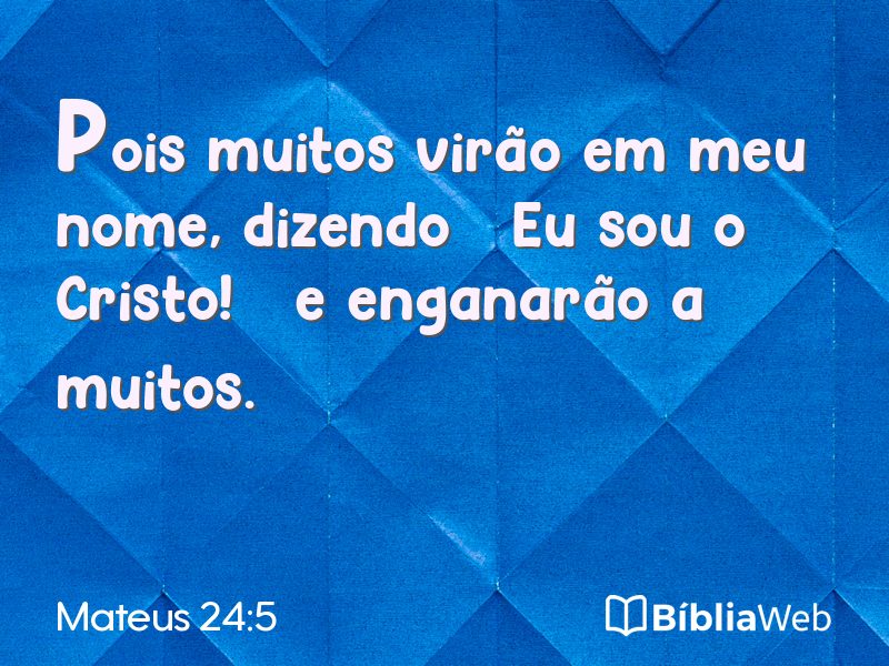 Mateus 24:5 em imagem para compartilhar