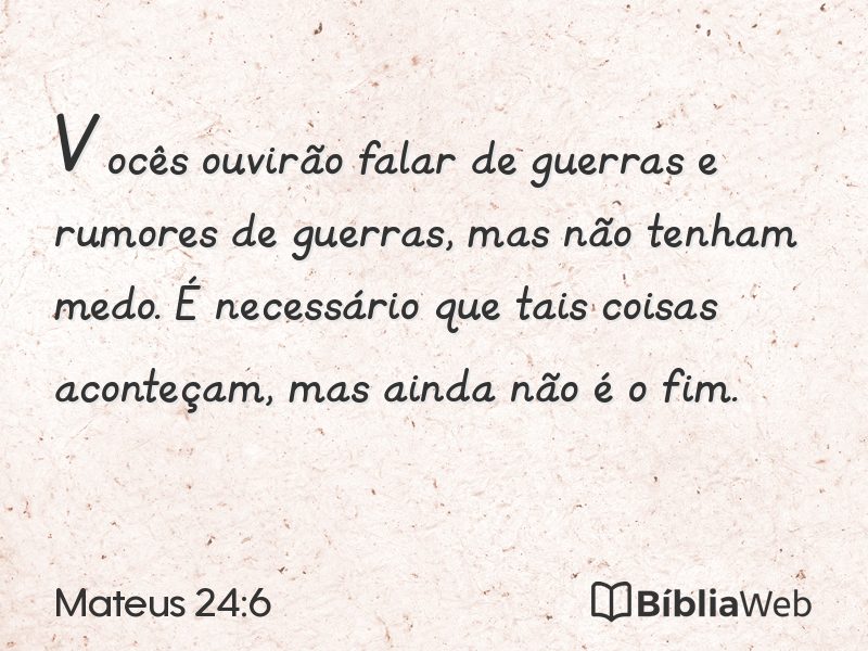 Mateus 24:6 em imagem para compartilhar
