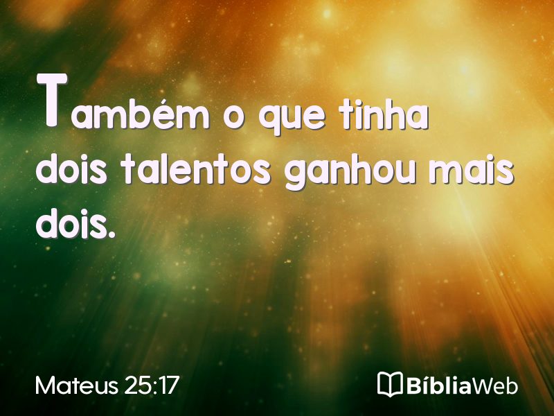 Mateus 25:17 em imagem para compartilhar