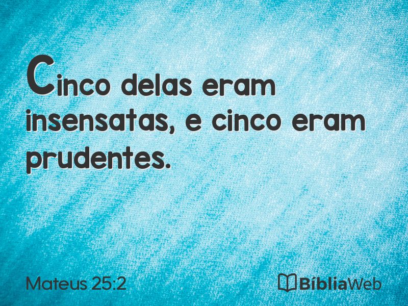Mateus 25:2 em imagem para compartilhar