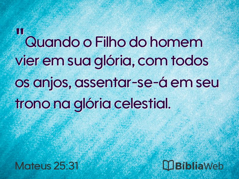Mateus 25:31 em imagem para compartilhar