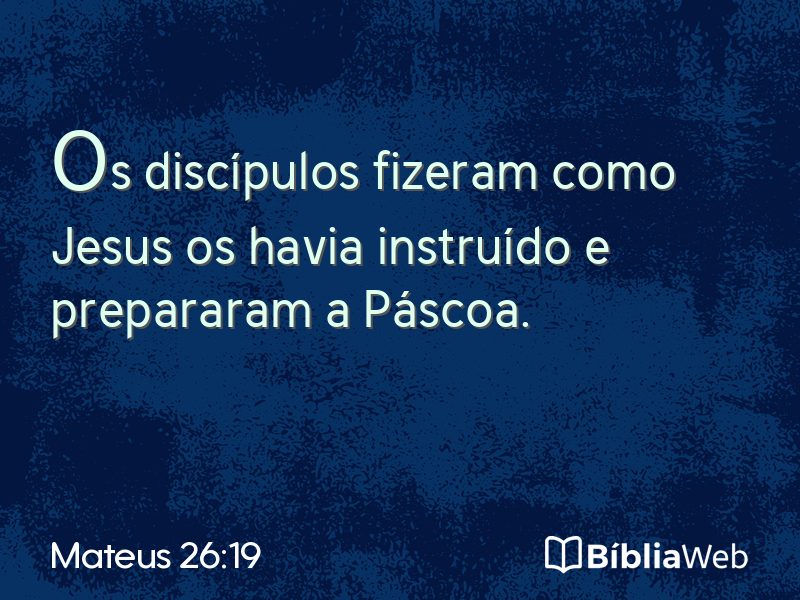 Mateus 26:19 em imagem para compartilhar