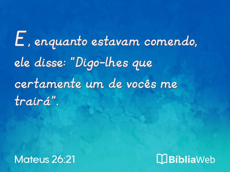 Mateus 26:21 em imagem para compartilhar