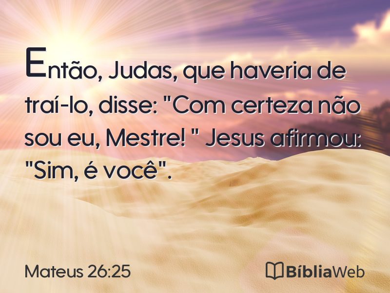 Mateus 26:25 em imagem para compartilhar