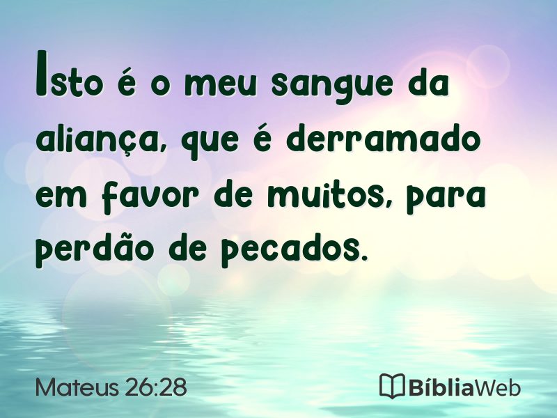 Mateus 26:28 em imagem para compartilhar