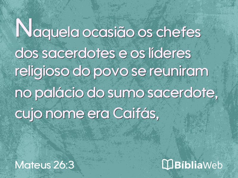 Mateus 26:3 em imagem para compartilhar